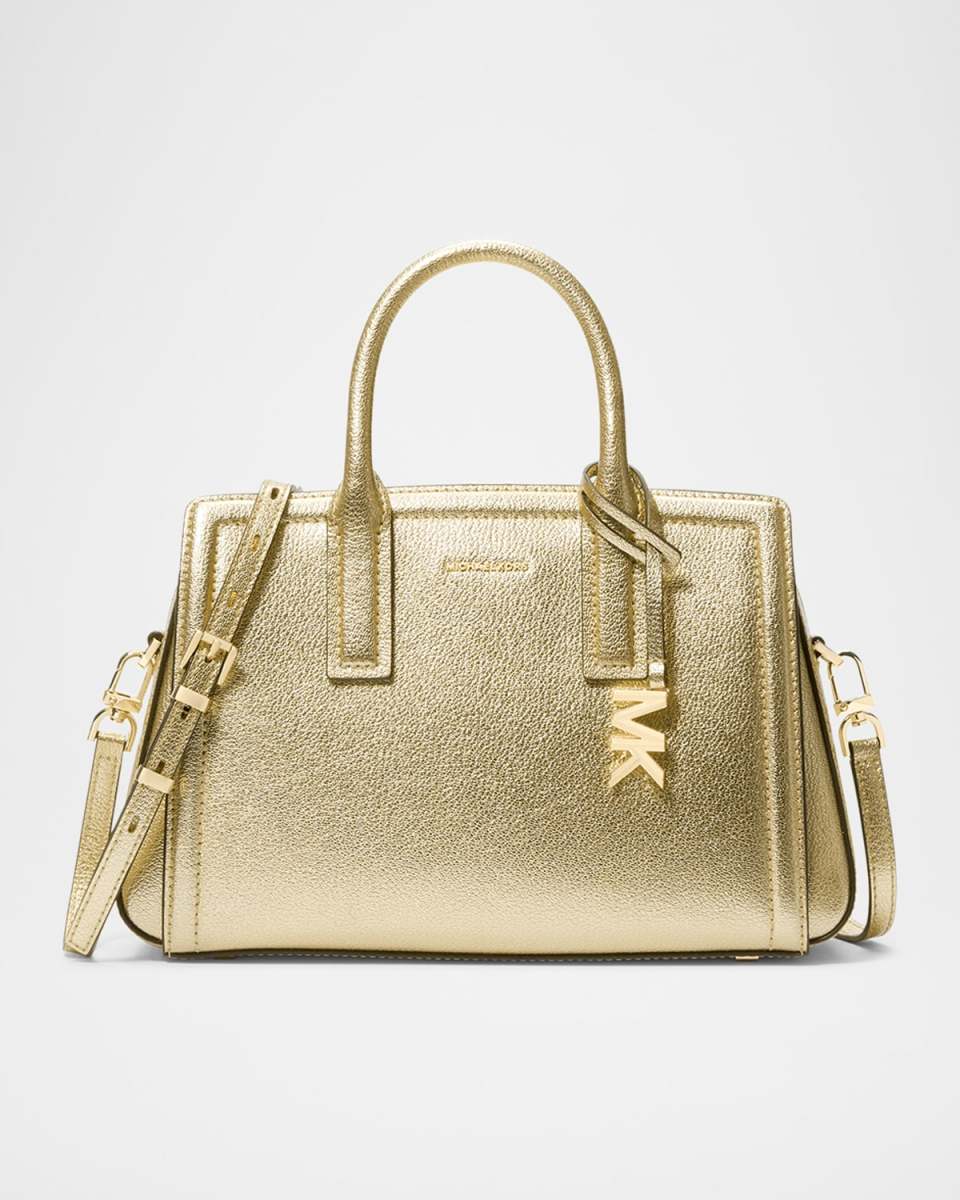 Laila Small Metallic Satchel Bag